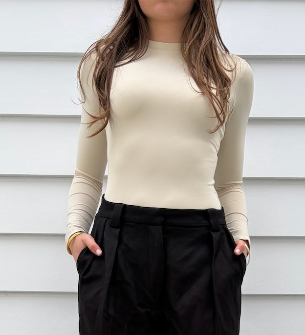 Meshki cream long sleeve bodysuit - Image 1