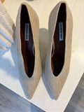 Country Road Pointed Toe Linen Blend Heels - Image 1