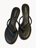 Therapy Black Thong Kitten Heel Sandals - Image 1
