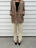 Dissh Oversized Tailored Blazer In Taupe - Image 1
