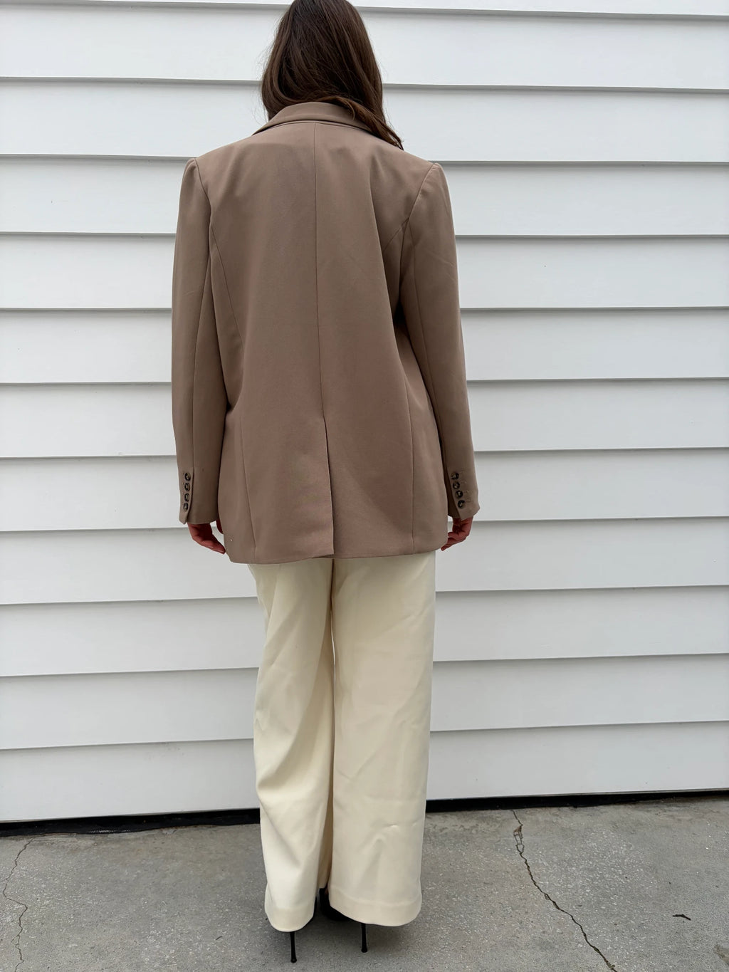 Dissh Oversized Tailored Blazer In Taupe - Image 3