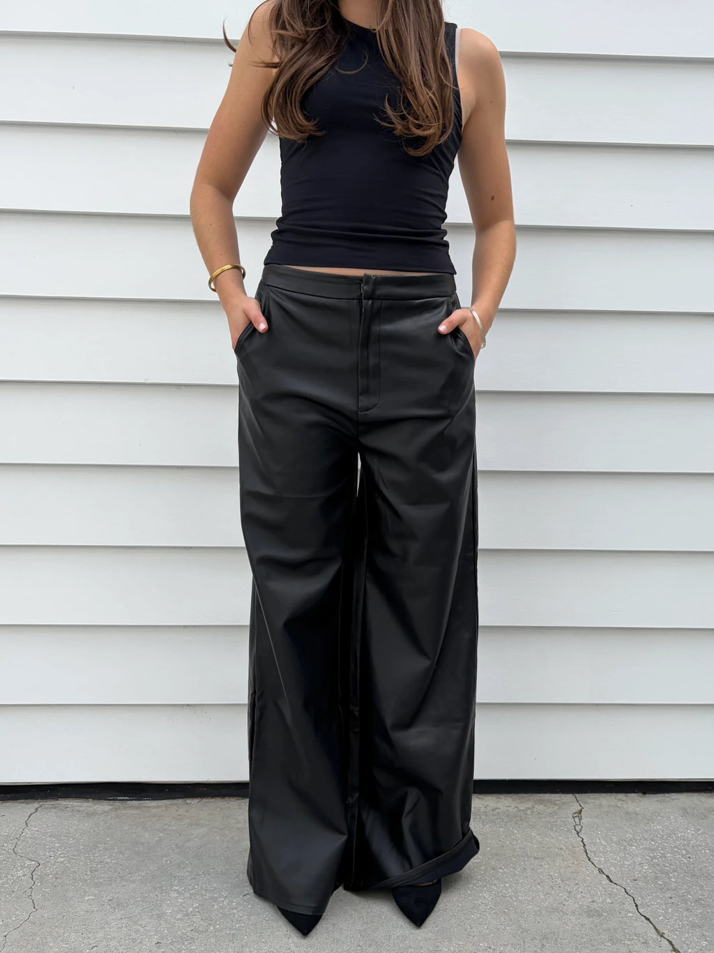 Kookai Classic Black Sleeveless Crew Neck Tank Top - Image 1