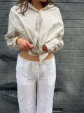 Seafolly White Linen-Blend Drawstring Wide-Leg Trousers - Image 1
