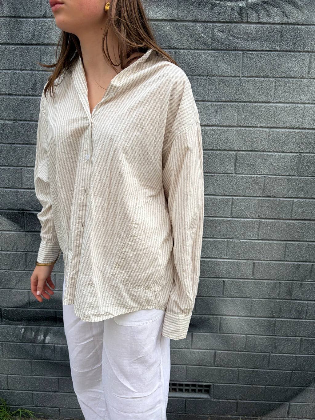 Seafolly White Linen-Blend Drawstring Wide-Leg Trousers - Image 6