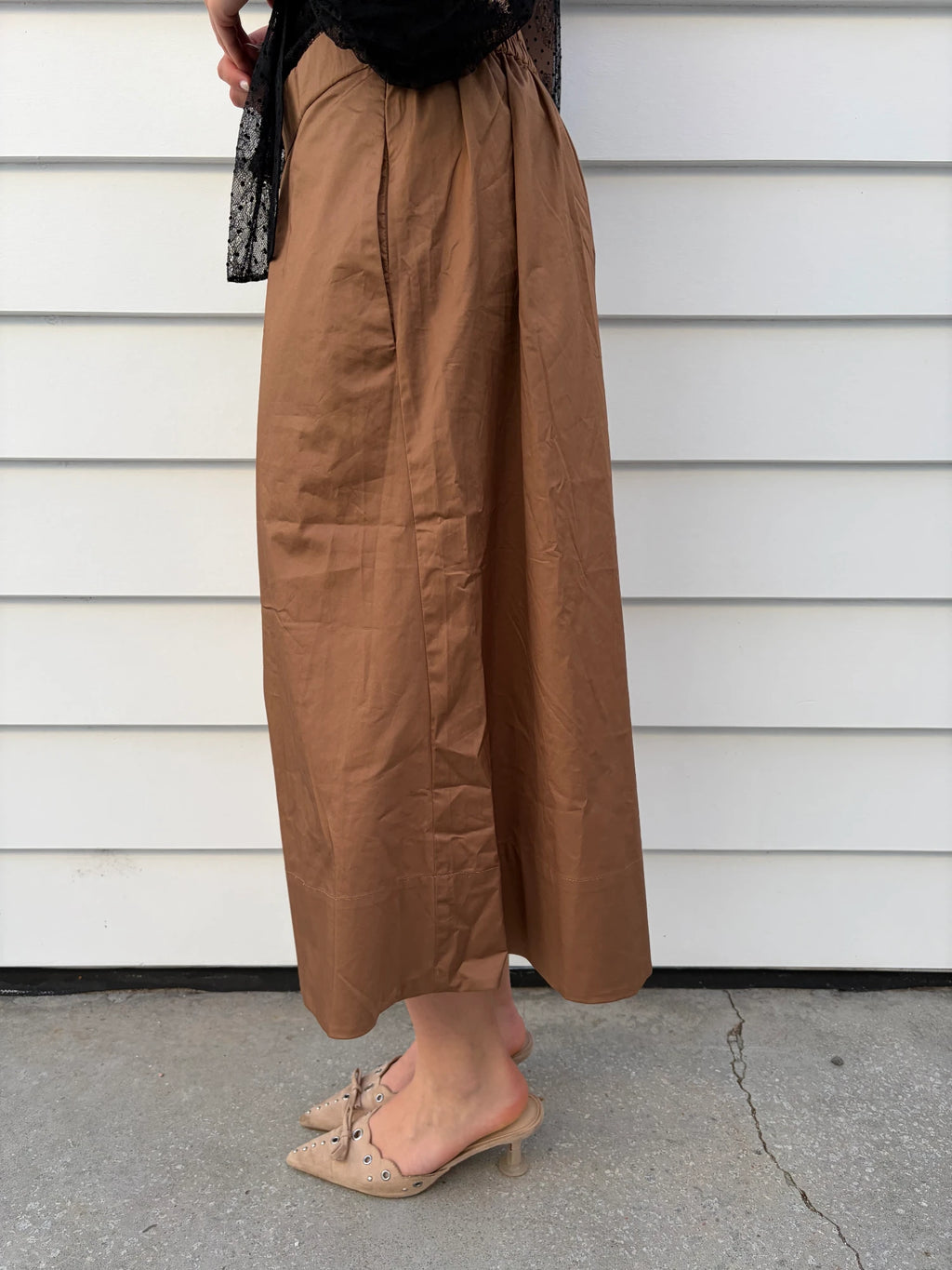 Country Road Tan Midi Skirt Size 14 - Image 2