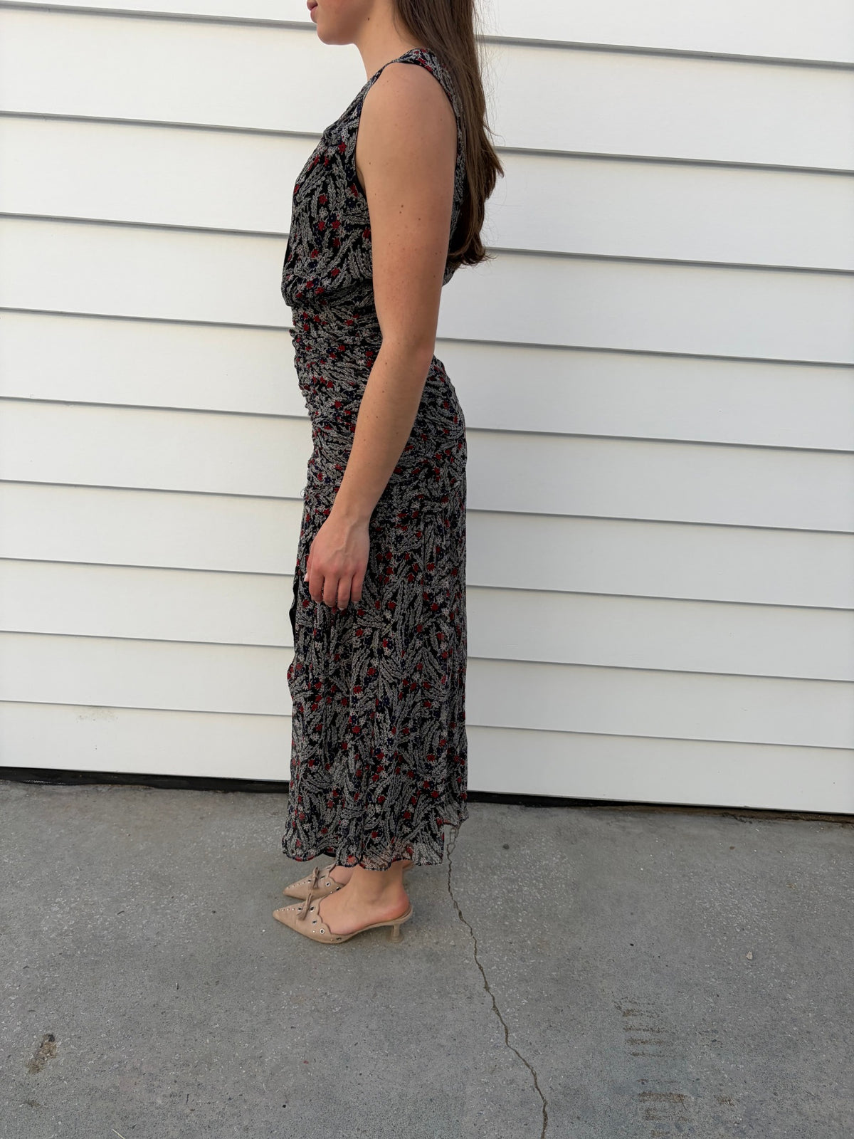 Stevie May Floral Ruched Midi Dress - Image 2