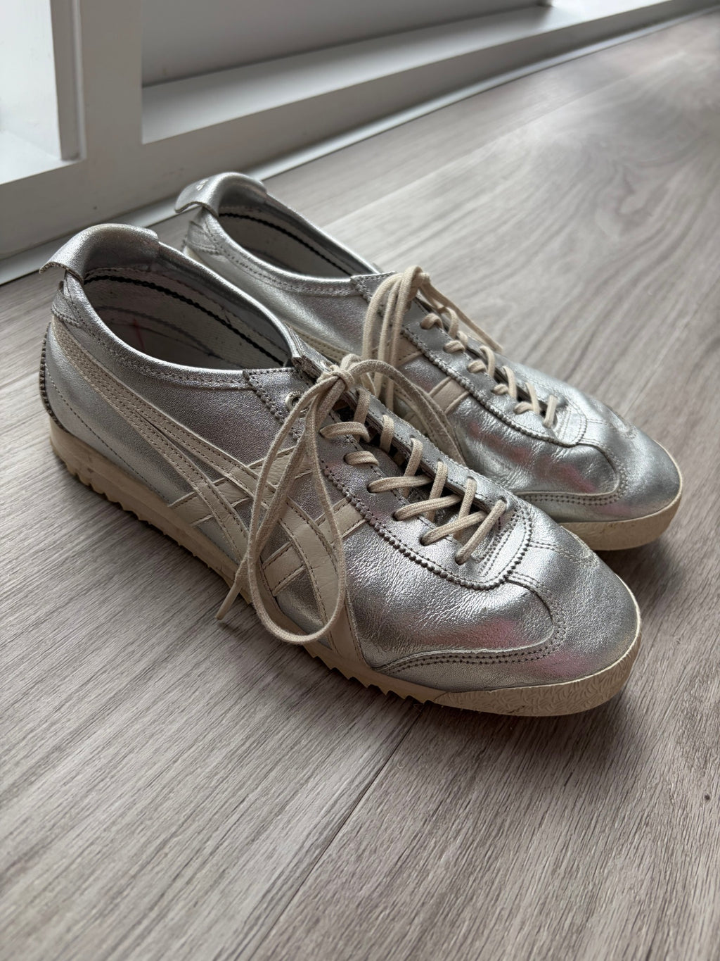 Onitsuka Tiger Mexico 66 Silver Glitter Sneakers - Image 2