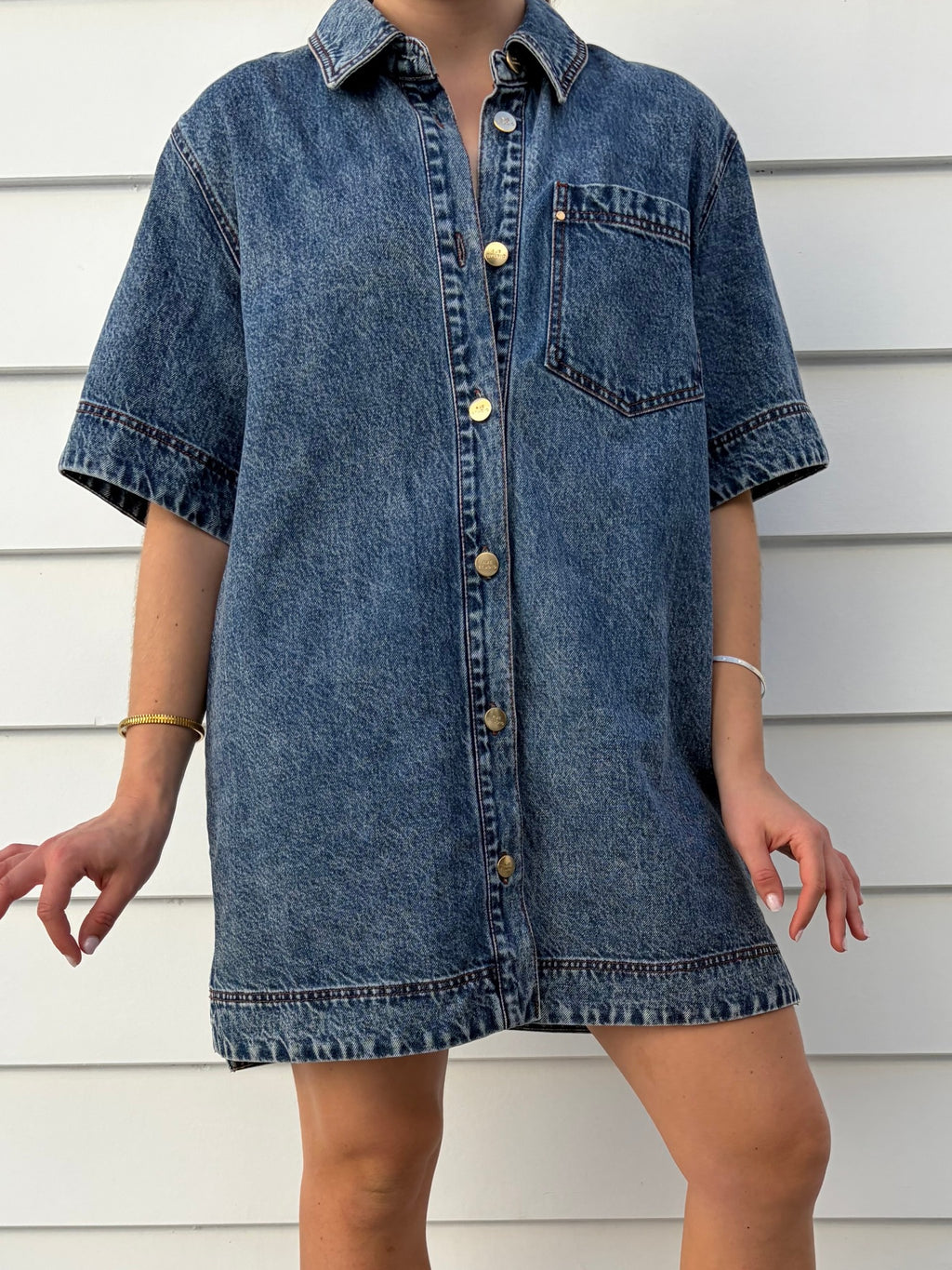 Aje Studio Junee Denim Shirt Dress - Image 3