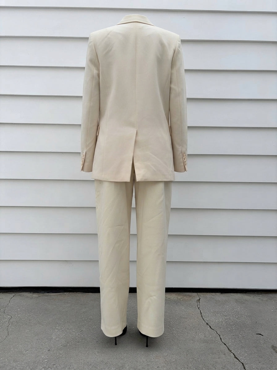 Dissh Cream Tailored Blazer and Trouser Suit Set - Image 1