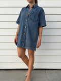 Aje Studio Junee Denim Shirt Dress - Image 1