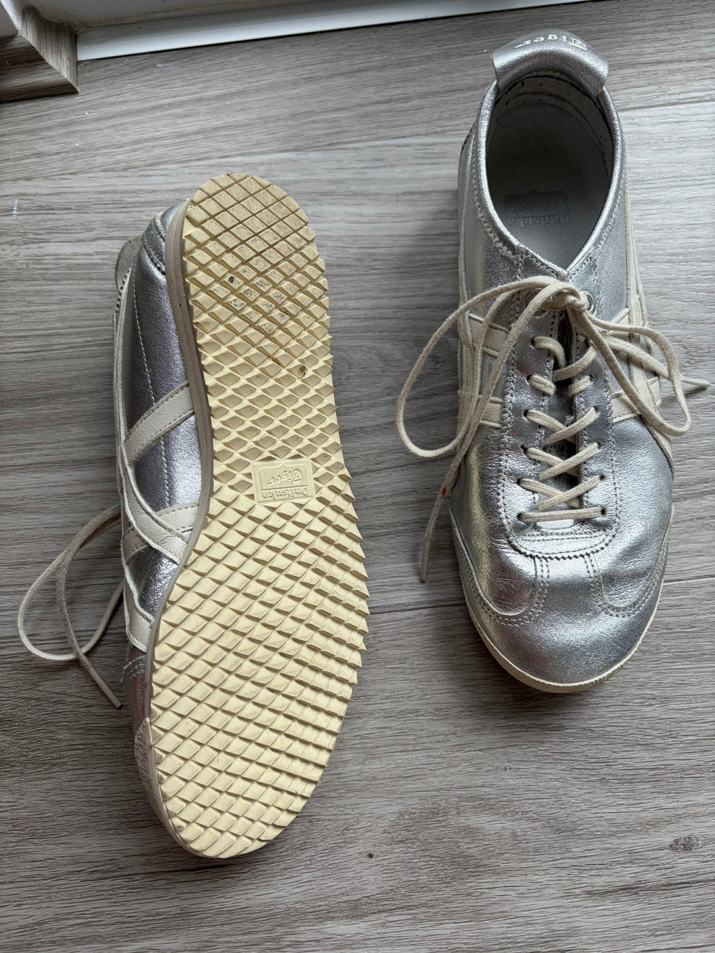 Onitsuka Tiger Mexico 66 Silver Glitter Sneakers - Image 3