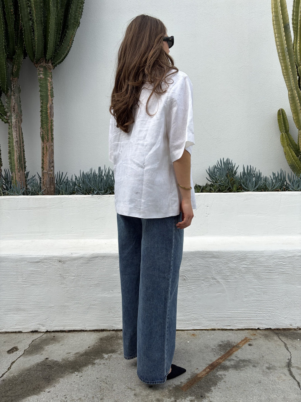 Dissh White Linen Resort Shirt - Image 6