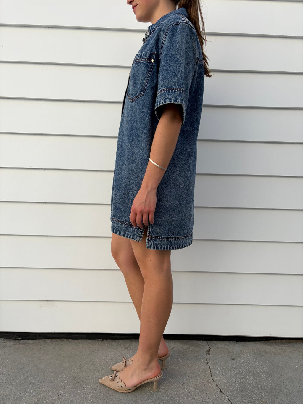 Aje Studio Junee Denim Shirt Dress - Image 4