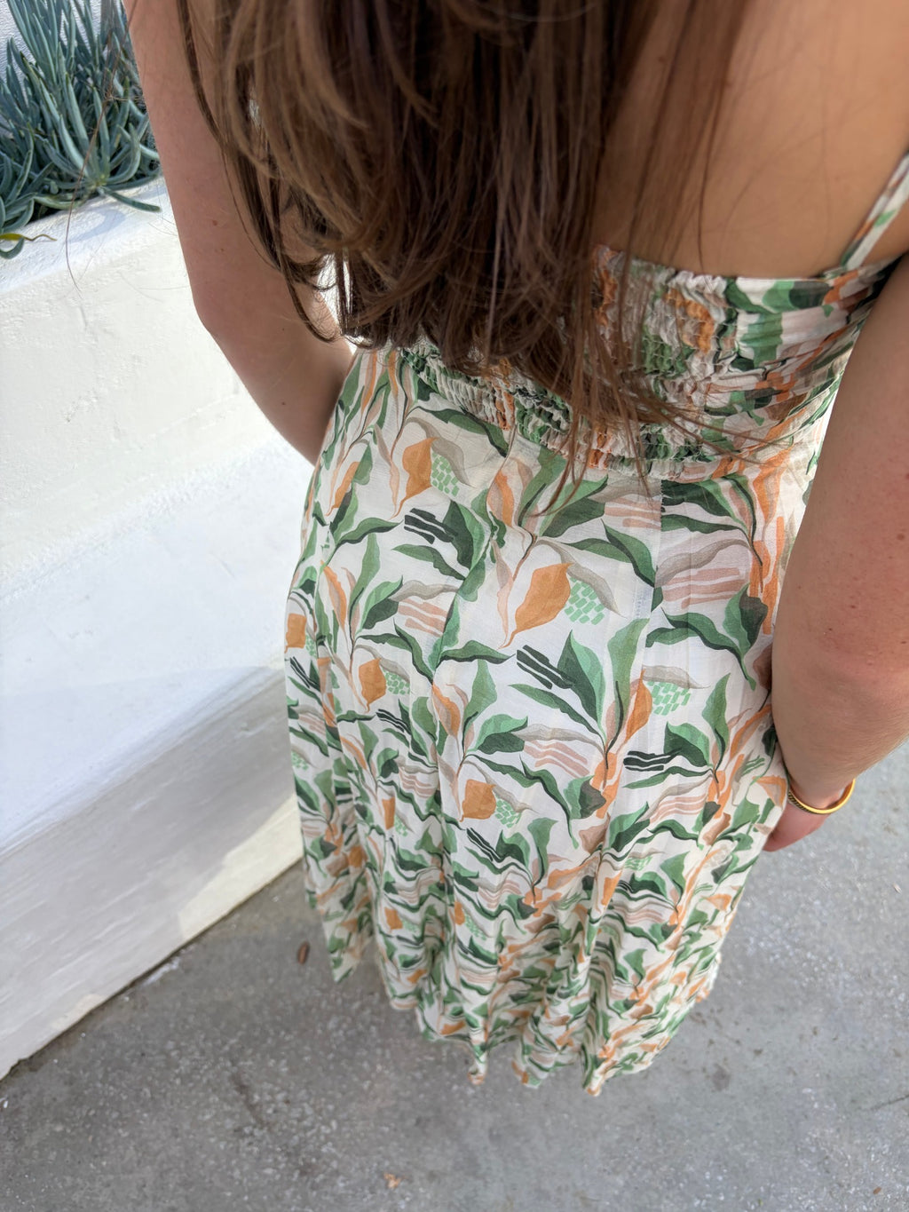Lakeyo Ruched Midi Dress Floral Size S - Image 2