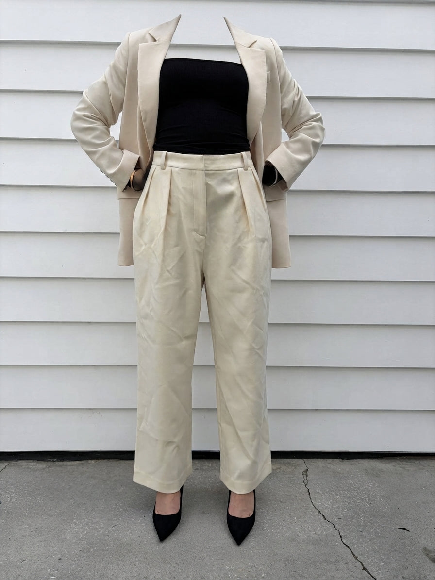 Bayse Cream Tailored Trouser - Image 4