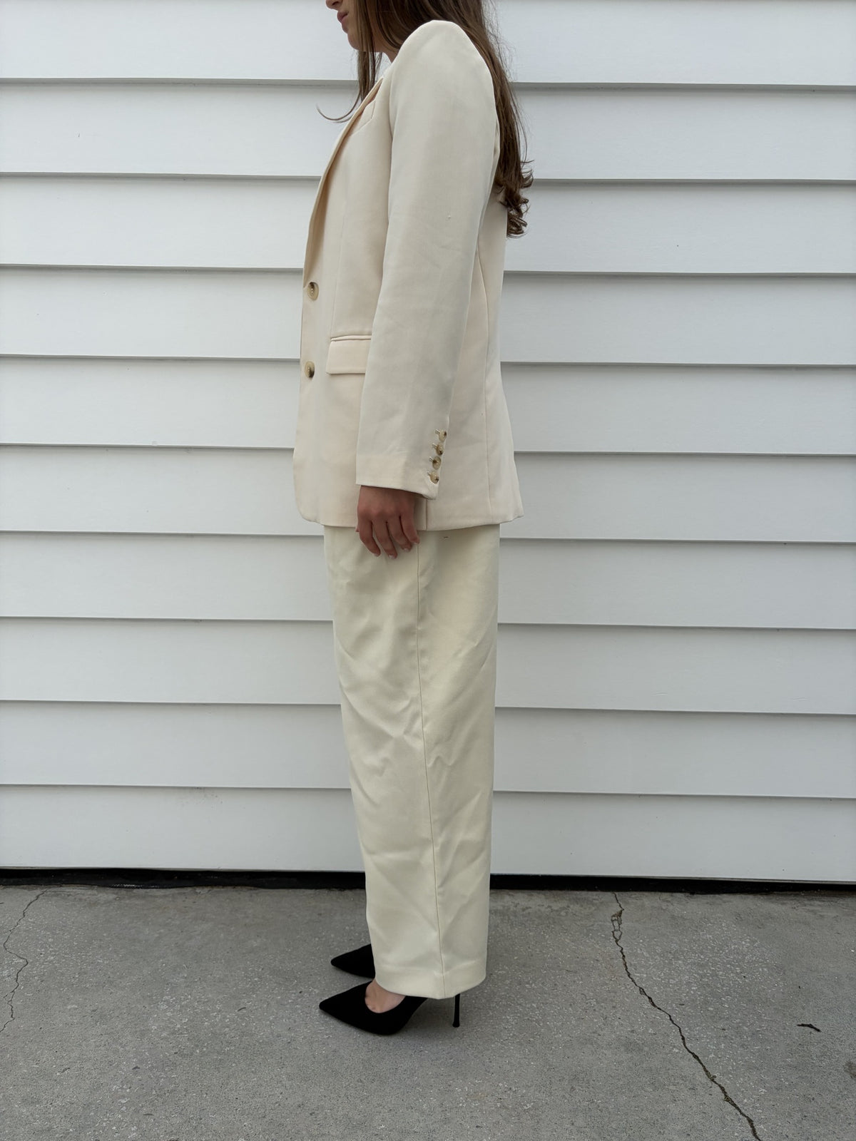 Bayse Cream Tailored Trouser - Image 2