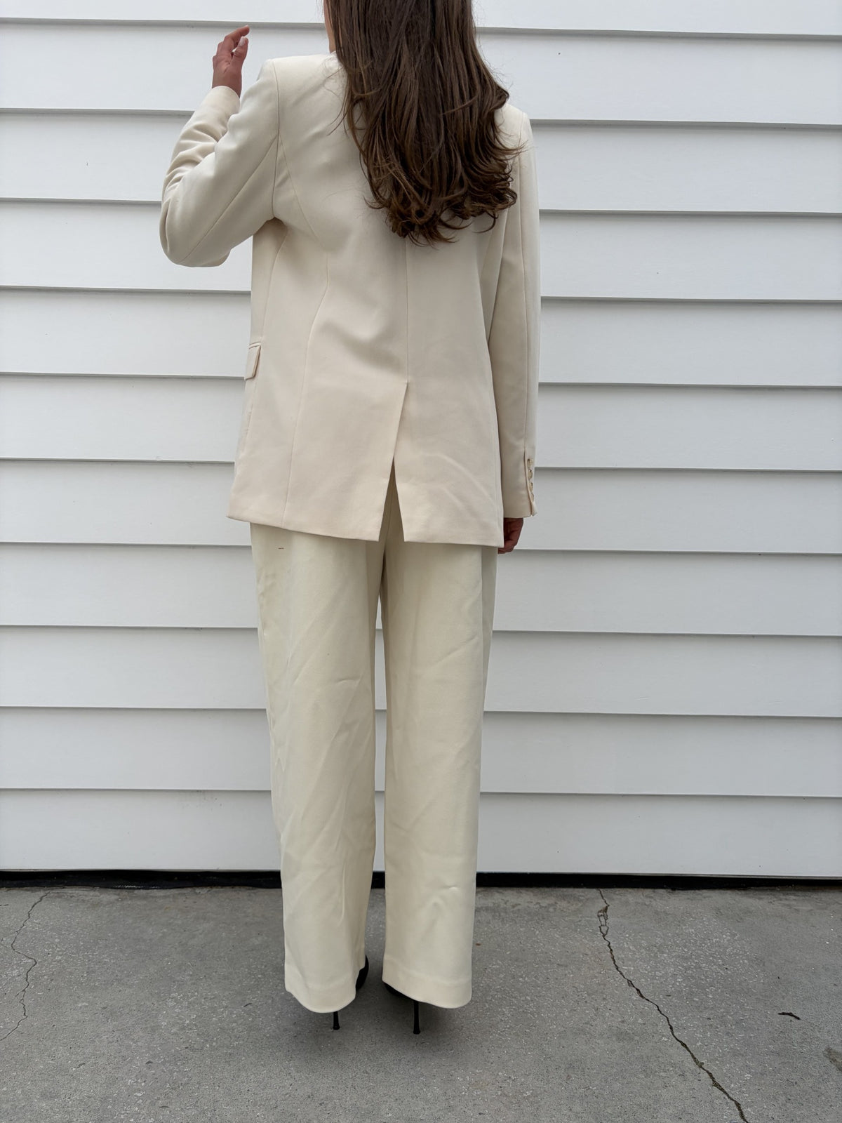 Bayse Cream Tailored Trouser - Image 3