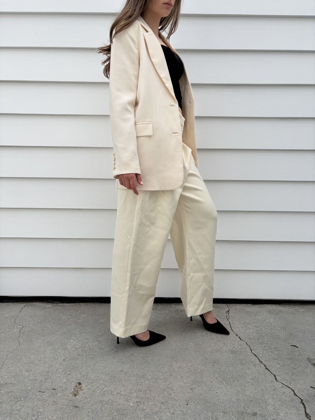 Bayse Cream Tailored Trouser - Image 5