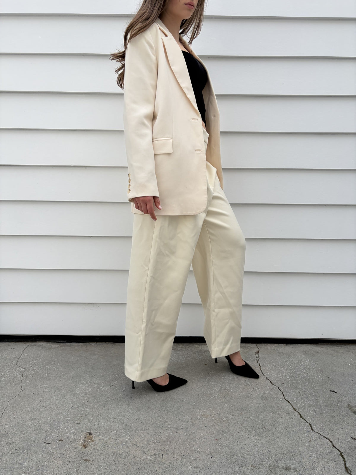 Bayse Cream Tailored Trouser - Image 5
