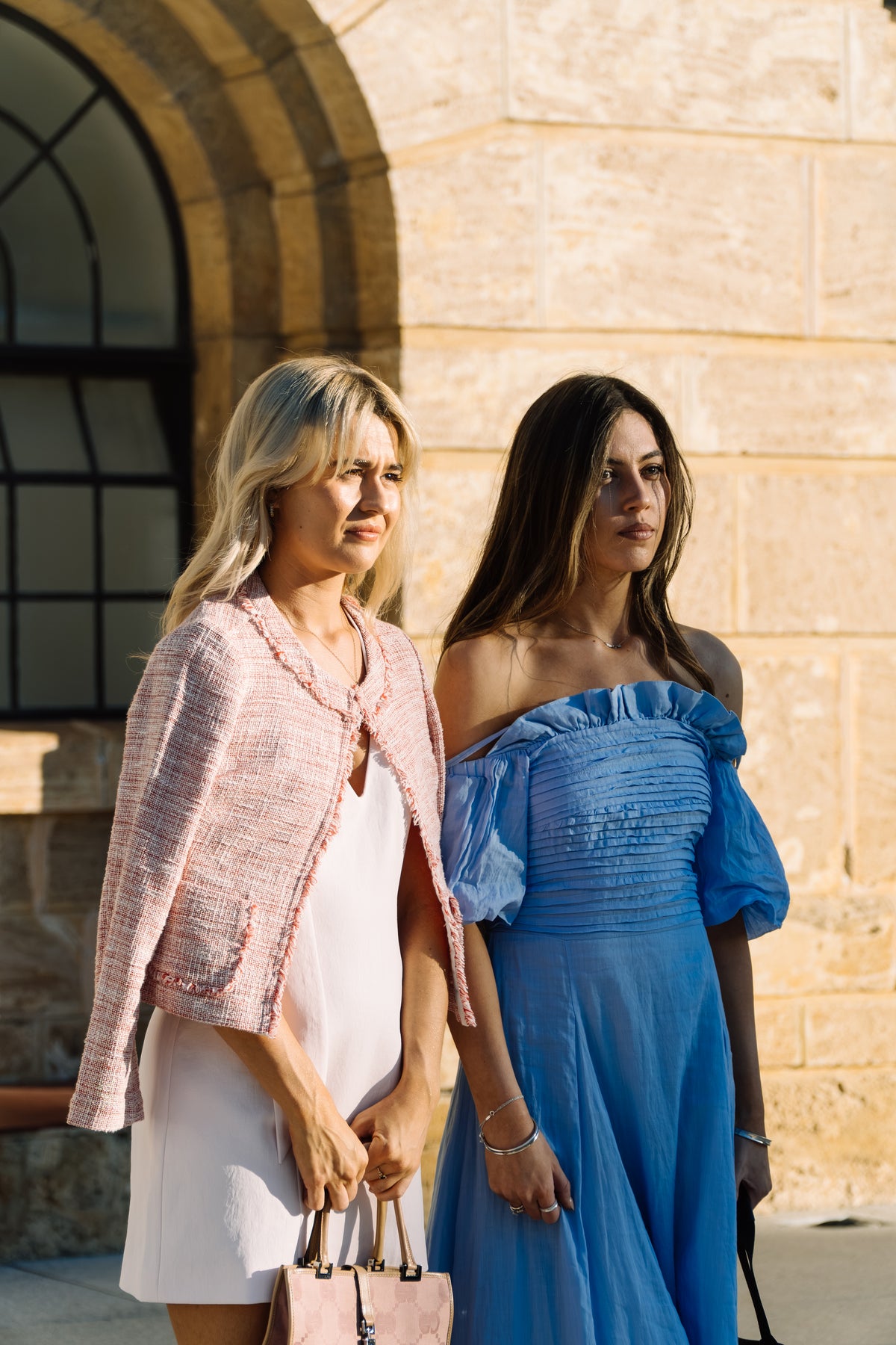 Kookaï pink mini dress with gold detailing
