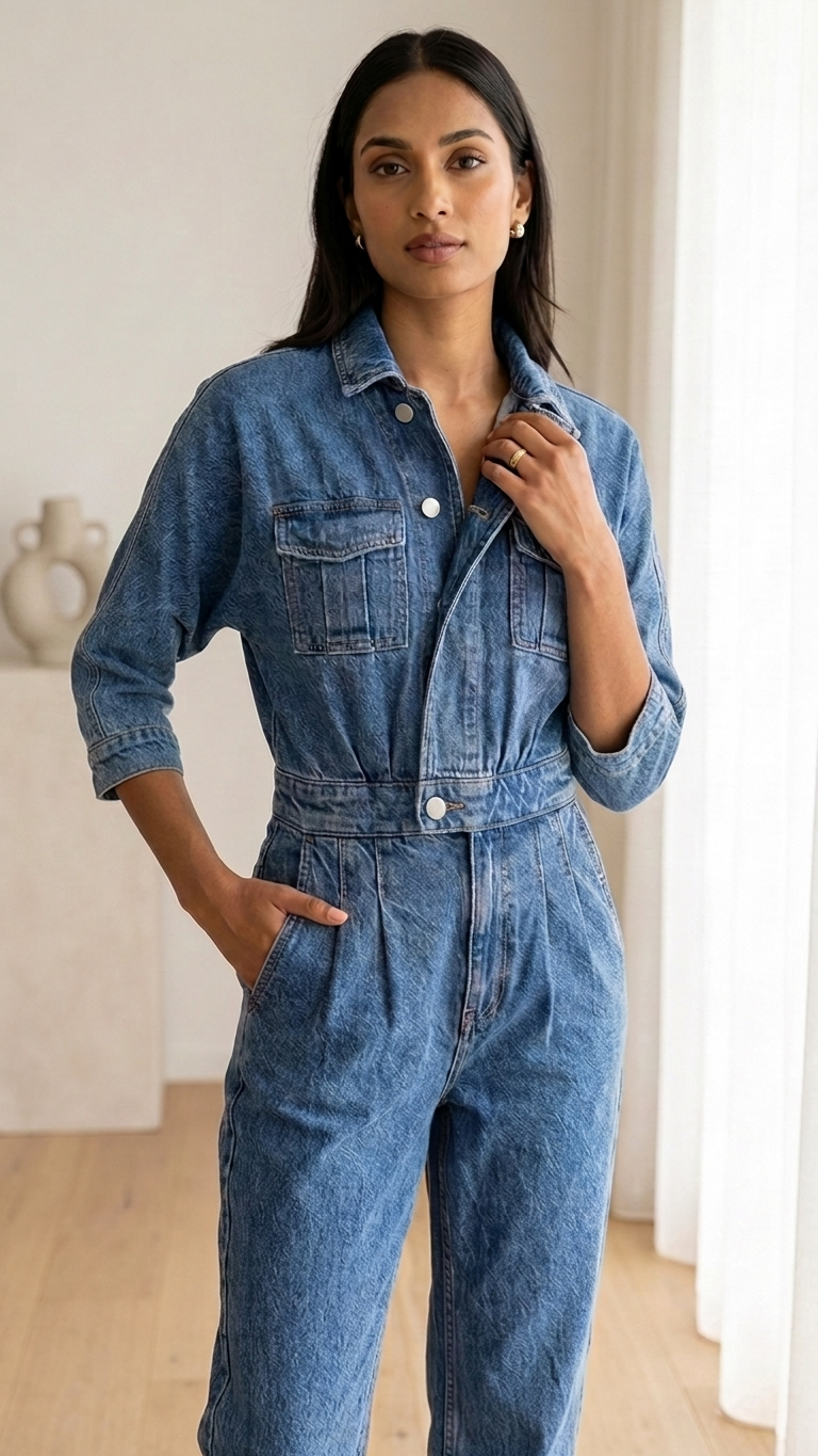 Zara Denim Jumpsuit
