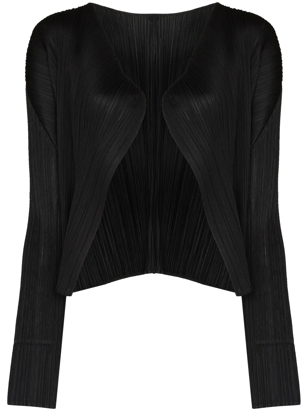 Pleats Please Issey Miyake Basics Long-Sleeve Plissé Cardigan