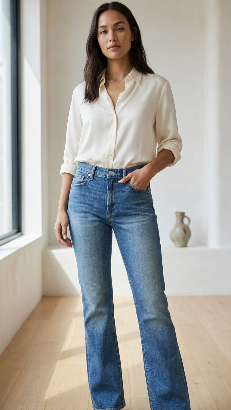Nili Lotan Celia High-Rise Slim Flare Bootcut Jeans