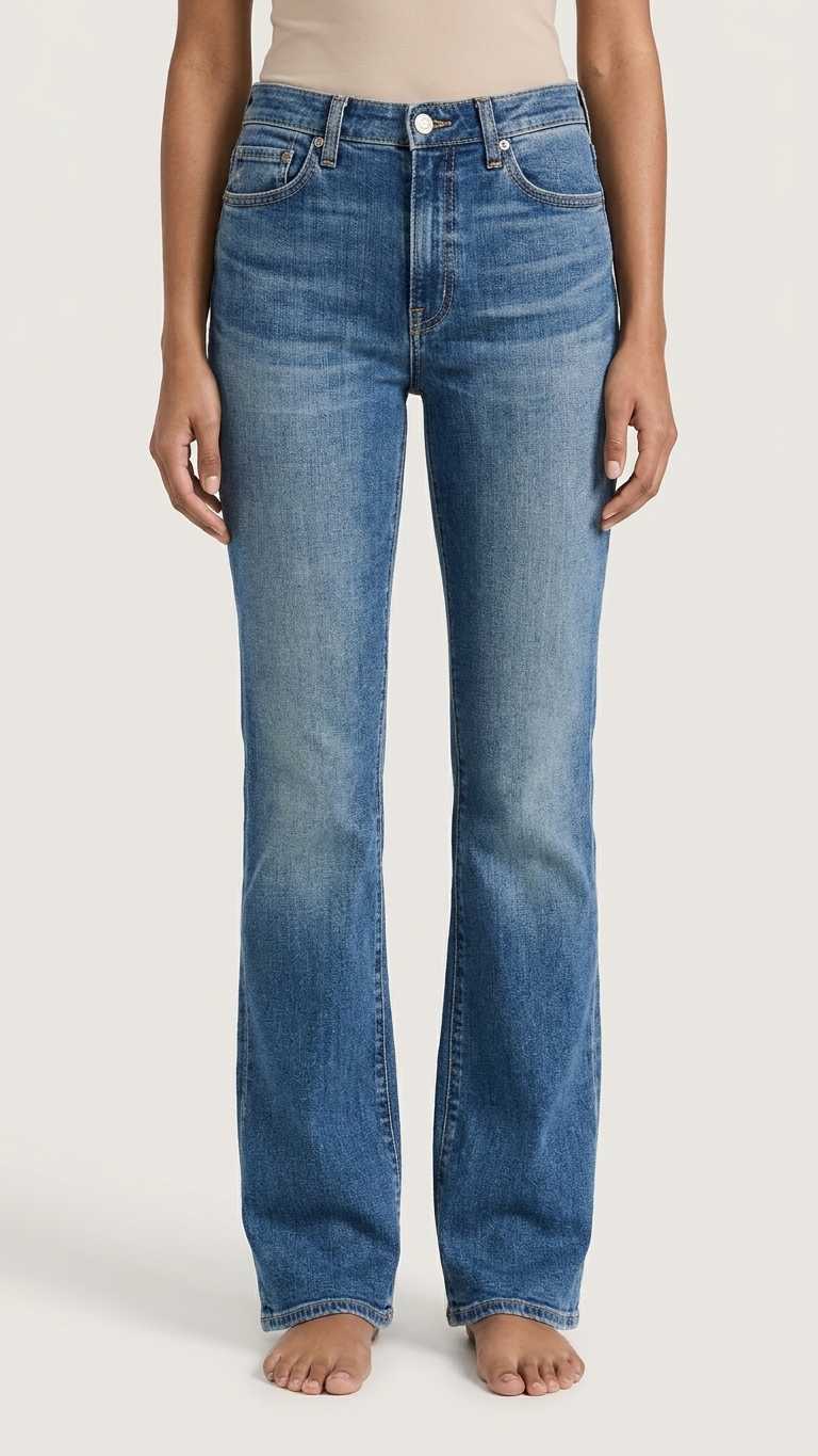 Nili Lotan Celia High-Rise Slim Flare Bootcut Jeans