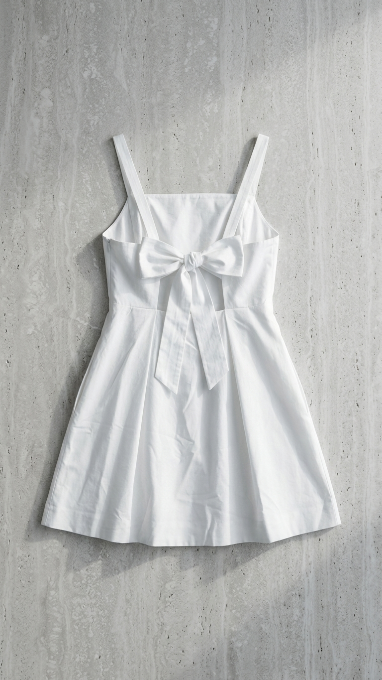 COS Square Neck Cotton-Linen Mini Dress