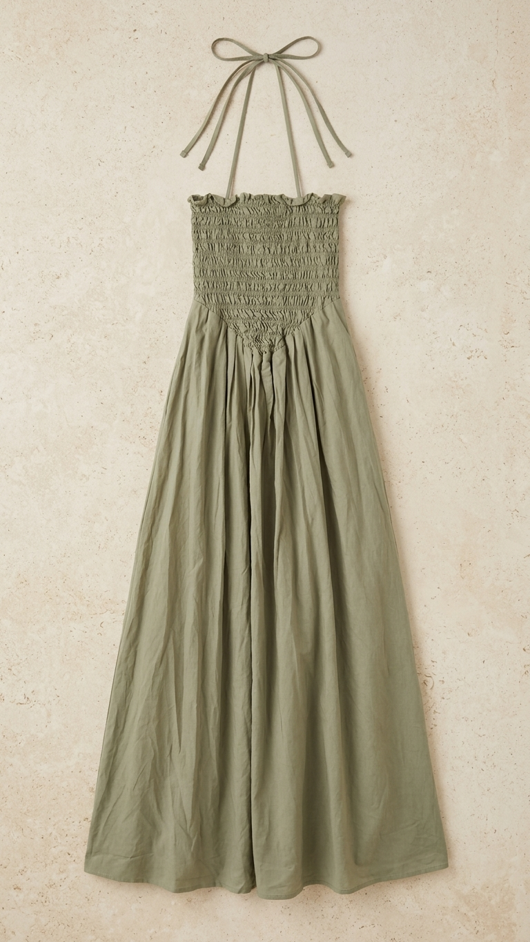 Nude Lucy Inka Maxi Dress in sage green