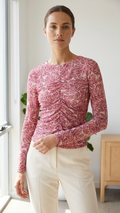 Witchery pink floral long sleeve