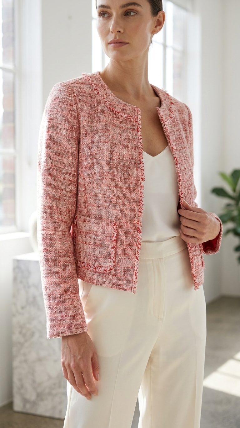 Perri Cutten Red and white jacket