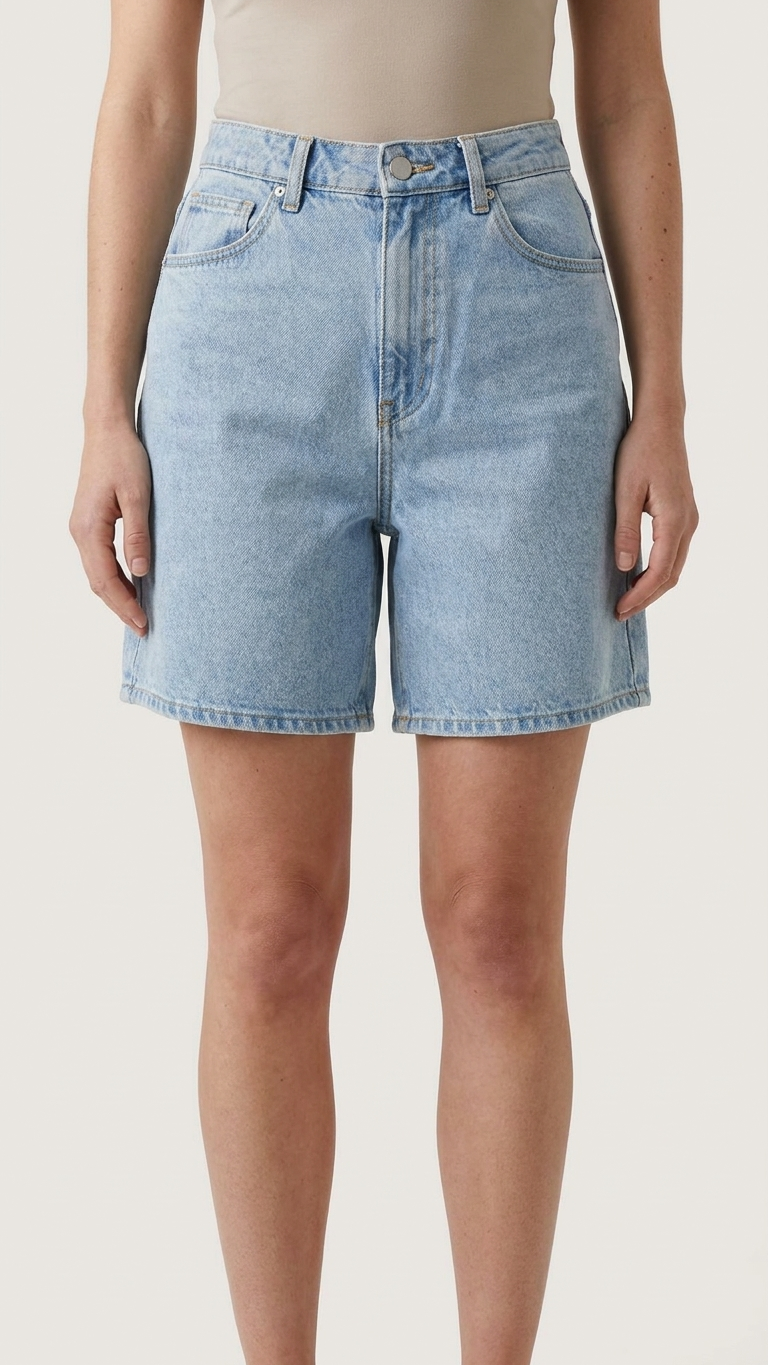 Abrand white washed denim jort shorts