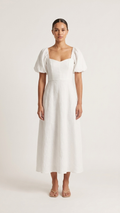 Bec and Bridge White linen maxi dress